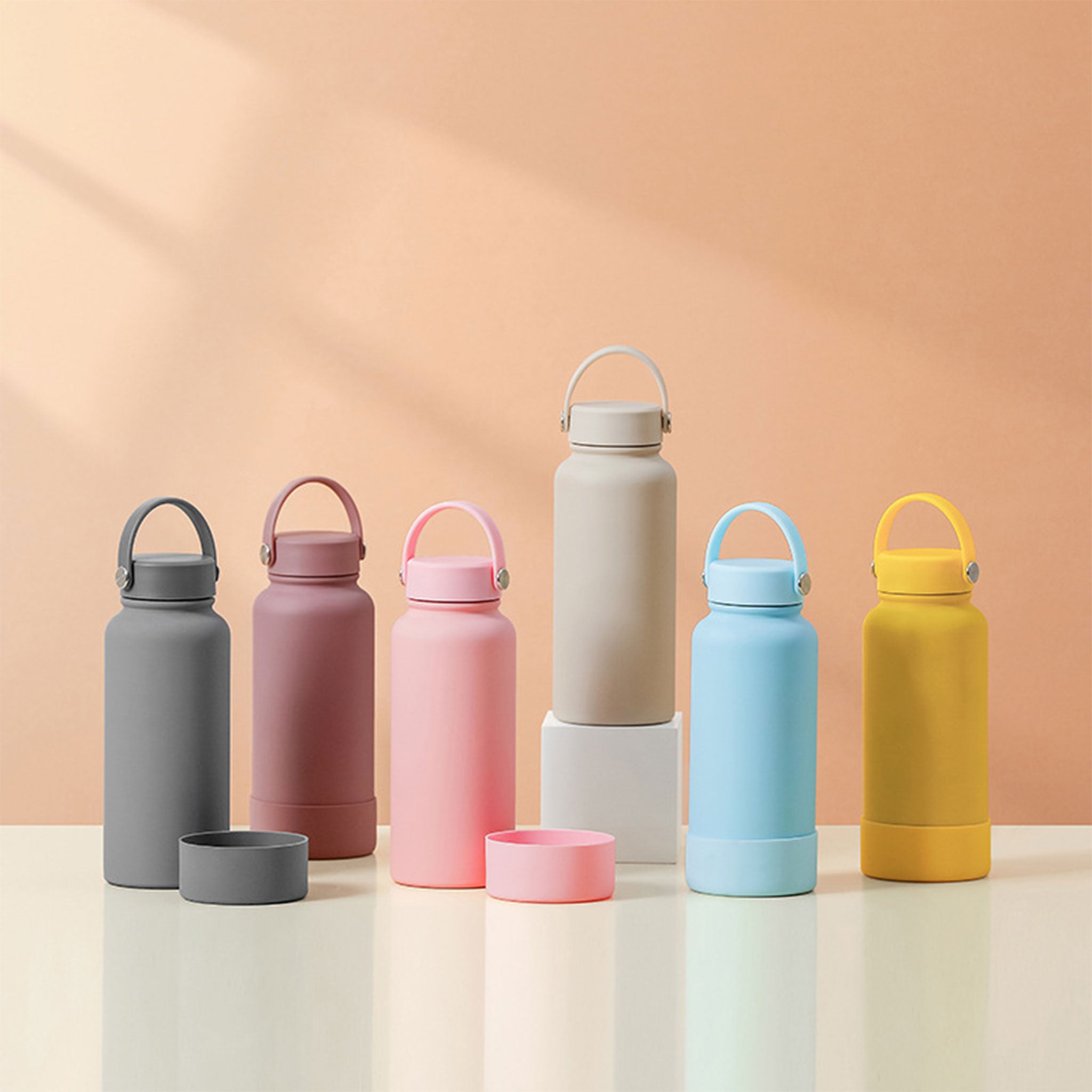 Fashion Rubber Paint Space Thermos Bottle