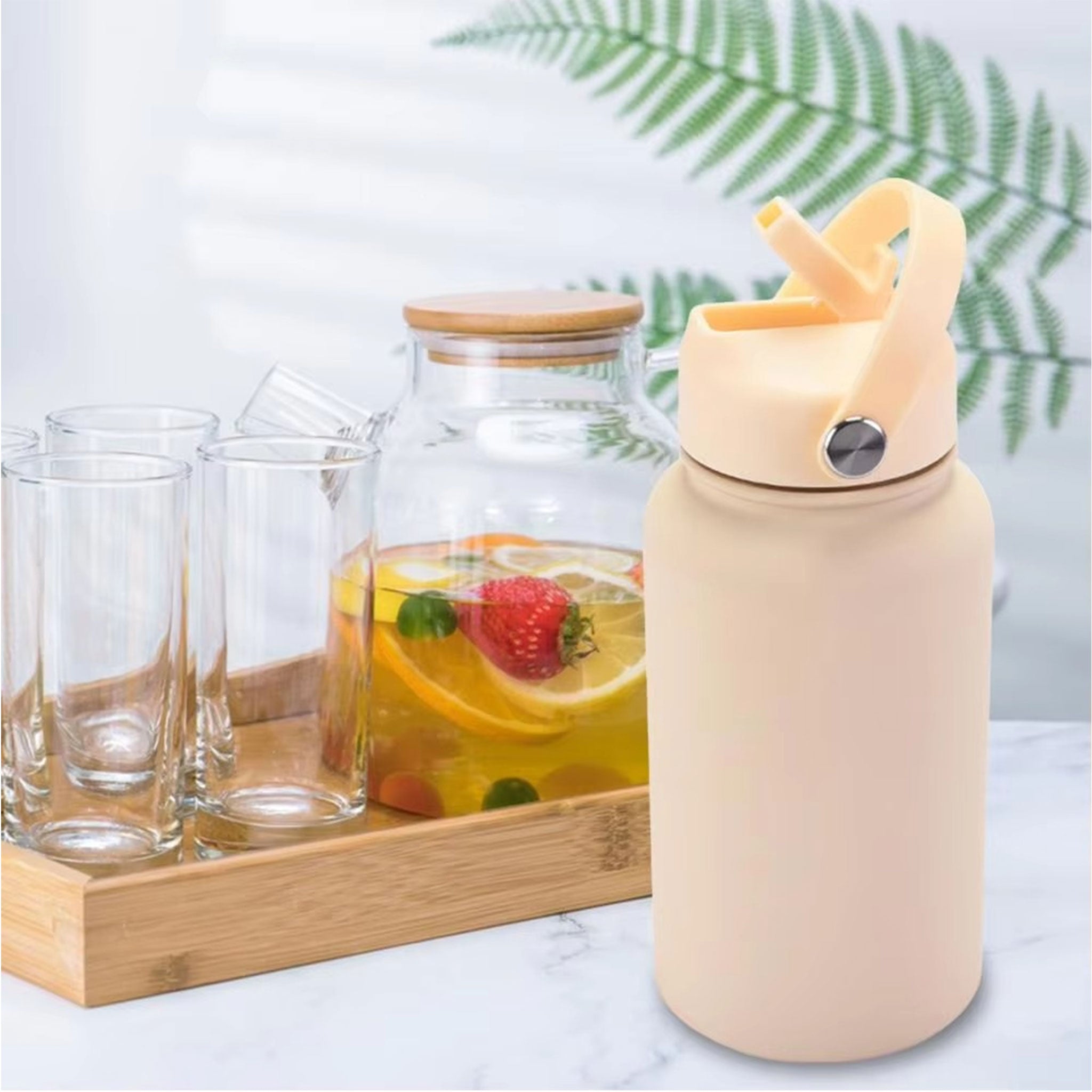 Fashion Rubber Paint Space Thermos Bottle