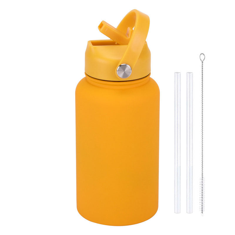 Fashion Rubber Paint Space Thermos Bottle