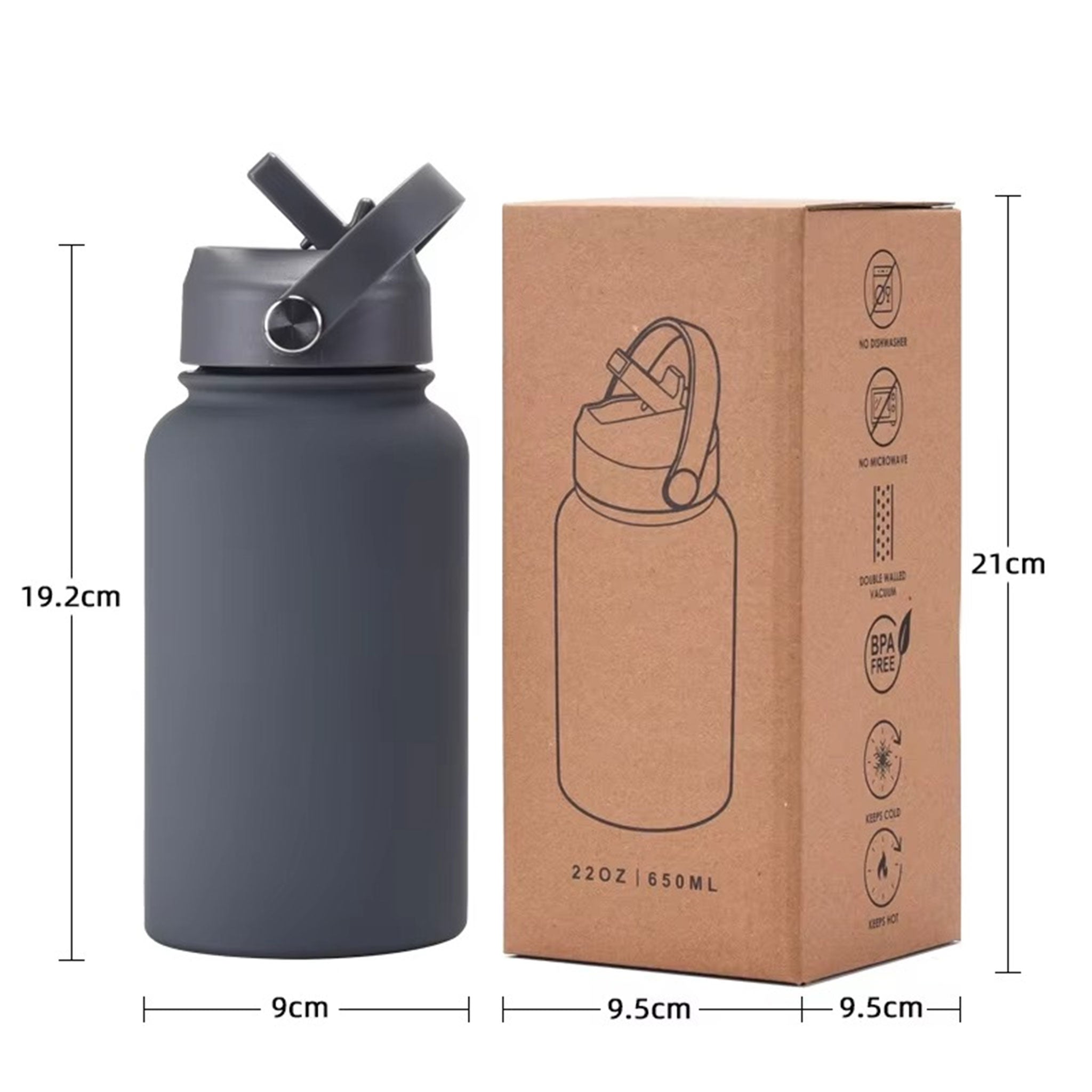 Fashion Rubber Paint Space Thermos Bottle