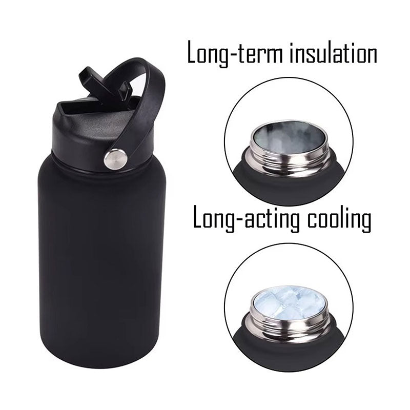 Fashion Rubber Paint Space Thermos Bottle