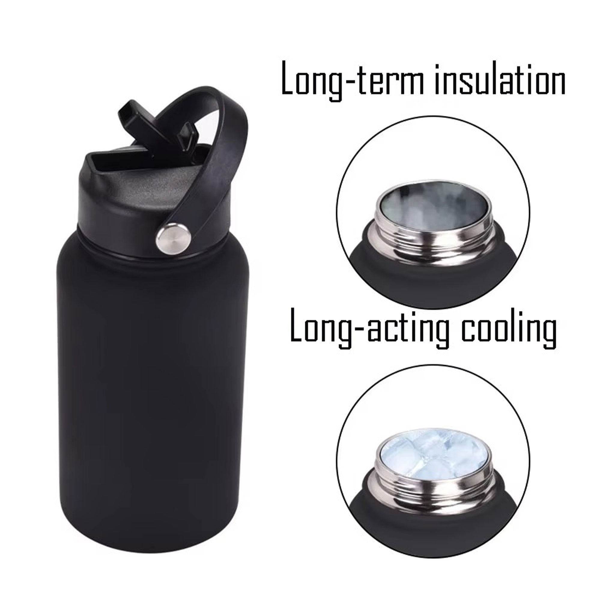 Fashion Rubber Paint Space Thermos Bottle