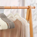 Flocking coat rack household adult coat hanger non-slip to prevent shoulder Angle no trace can be folded hanging hanger wiktra