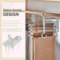 Folding Pants Storage Multifunctional Hanger for Pant Rack Hanger Clothes Organizer Hangers Save Wardrobe Space Bedroom Closets wiktra