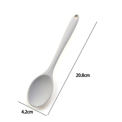 For Better Life 1Pc Soft Silicone Spoon Stirring  Long Handle Tableware Cooking Utensils Ladle Kitchen Accessories