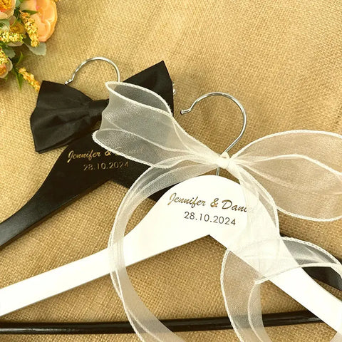 Free Custom Wedding Dress Hanger Personalized Wedding Hanger Bridal Hanger Free Engraved Names and Date Bridal Shower Gifts