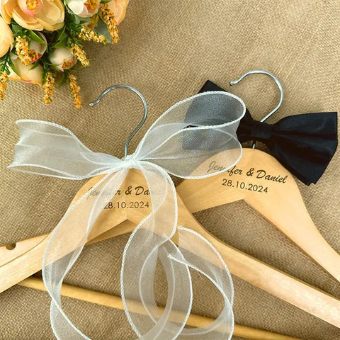 Free Custom Wedding Dress Hanger Personalized Wedding Hanger Bridal Hanger Free Engraved Names and Date Bridal Shower Gifts