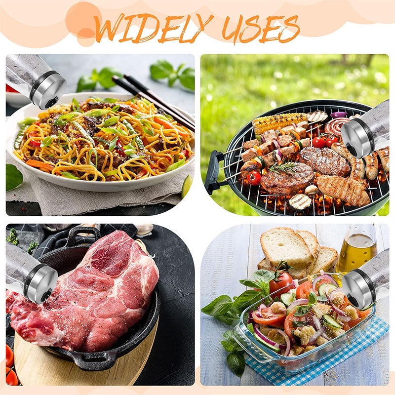 Glass & Stainless Steel Seasoning Jar Set