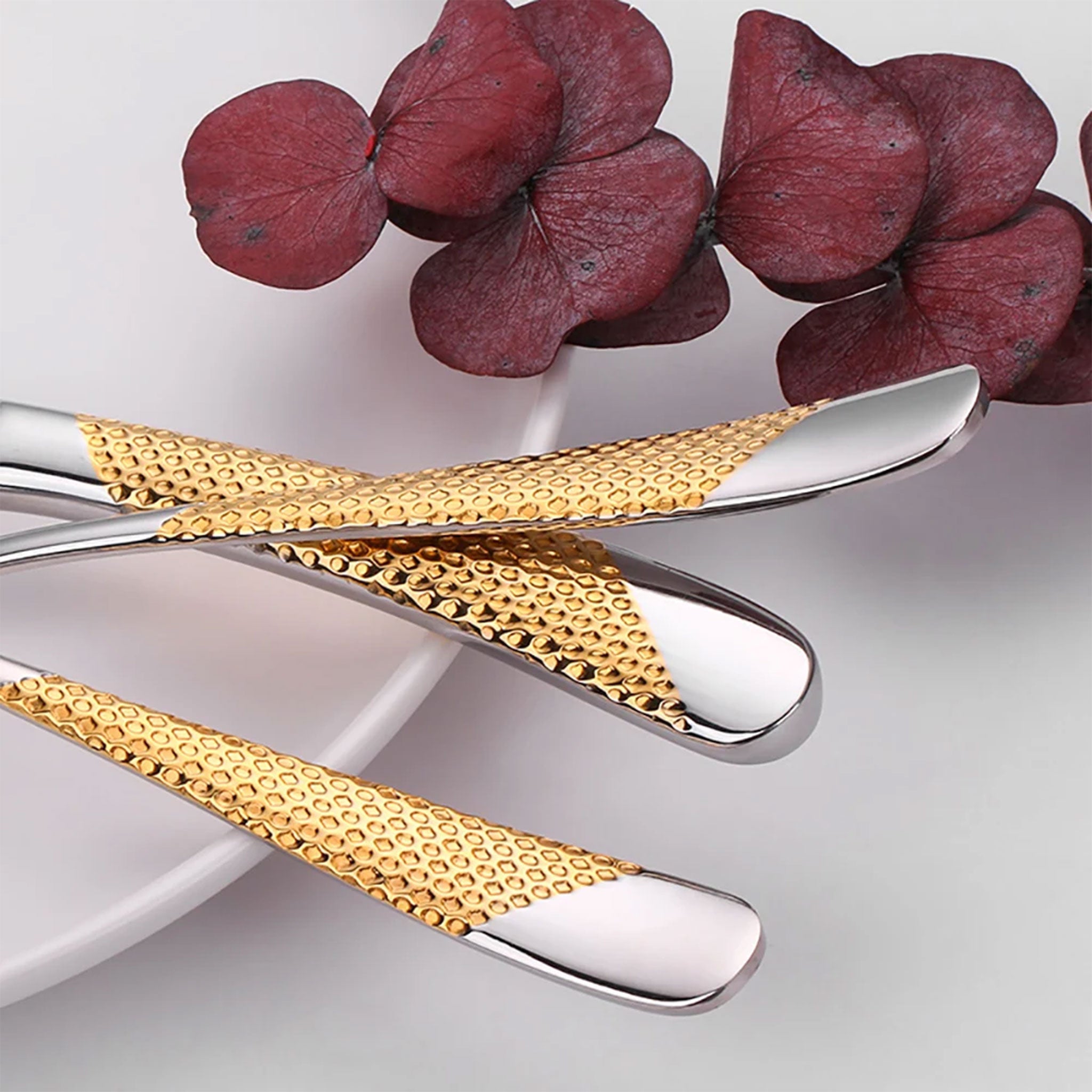 Gold Plated Stainless Steel Cutlery Set – 8/12/16/20/24pcs