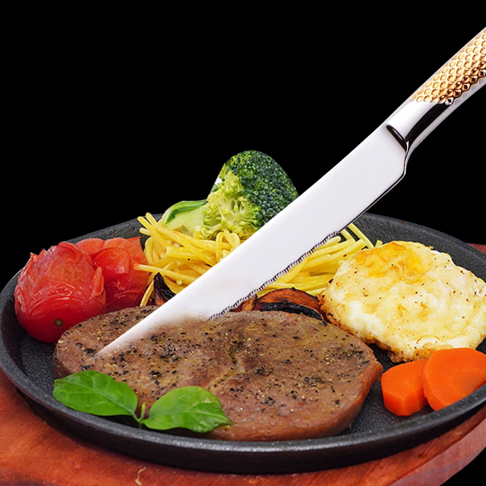 Gold Plated Stainless Steel Cutlery Set – 8/12/16/20/24pcs