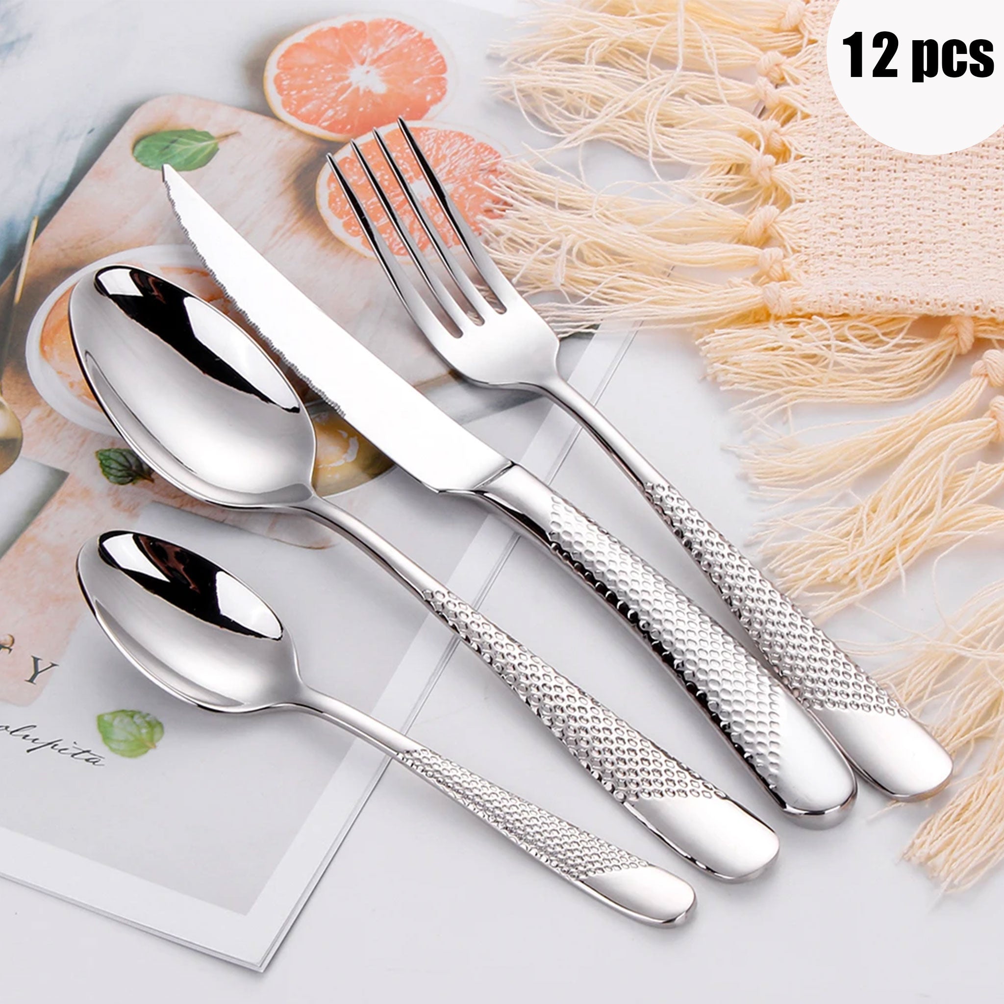 Gold Plated Stainless Steel Cutlery Set – 8/12/16/20/24pcs