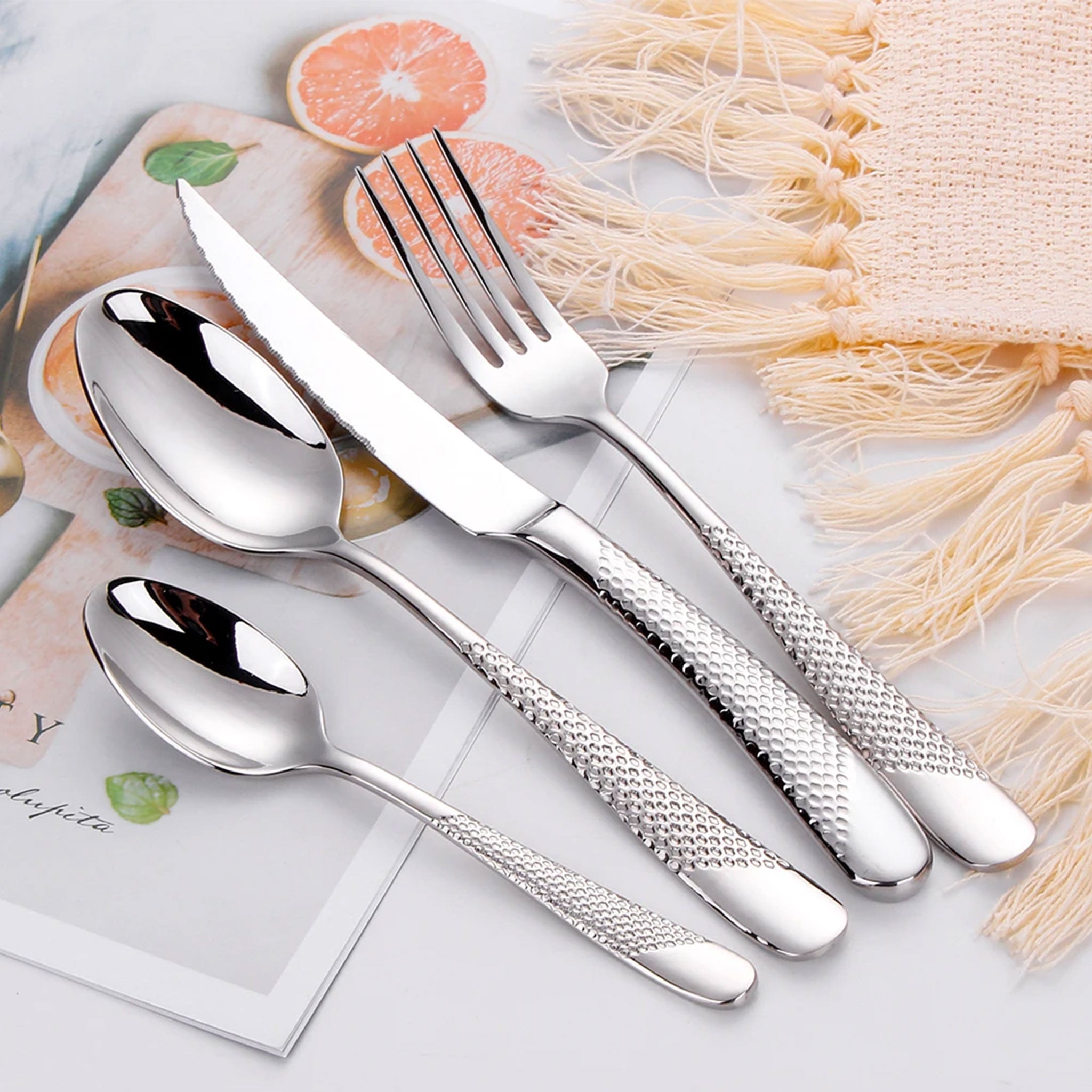 Gold Plated Stainless Steel Cutlery Set – 8/12/16/20/24pcs