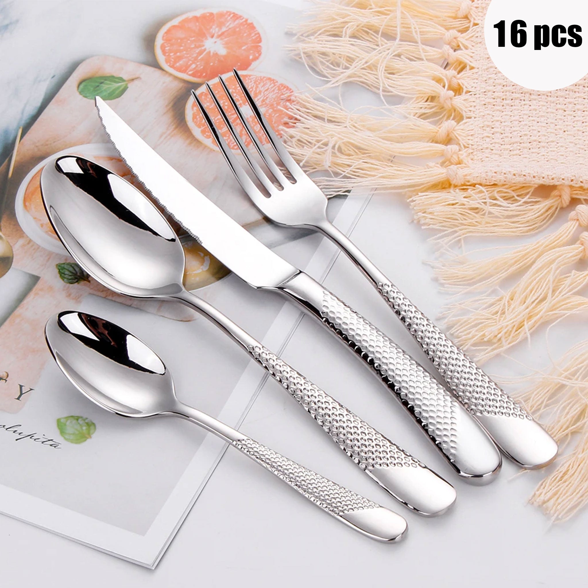 Gold Plated Stainless Steel Cutlery Set – 8/12/16/20/24pcs