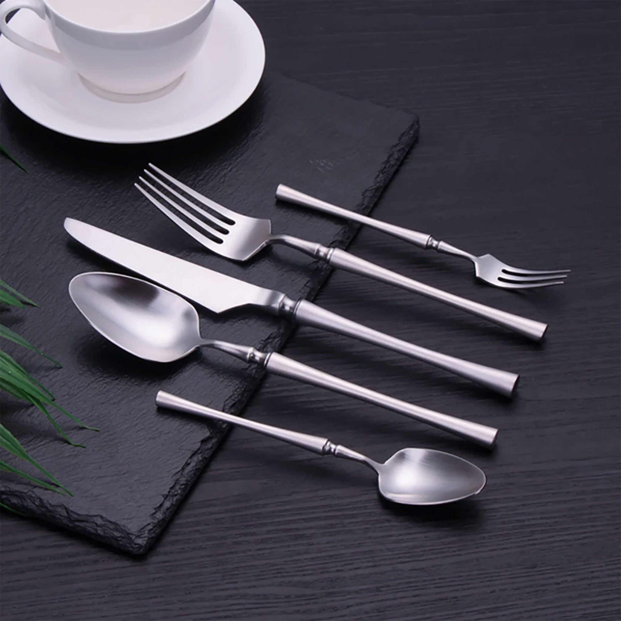 Gold & Silver Stainless Steel Cutlery Set – 10/15/20/25/30 Pcs Dinnerware