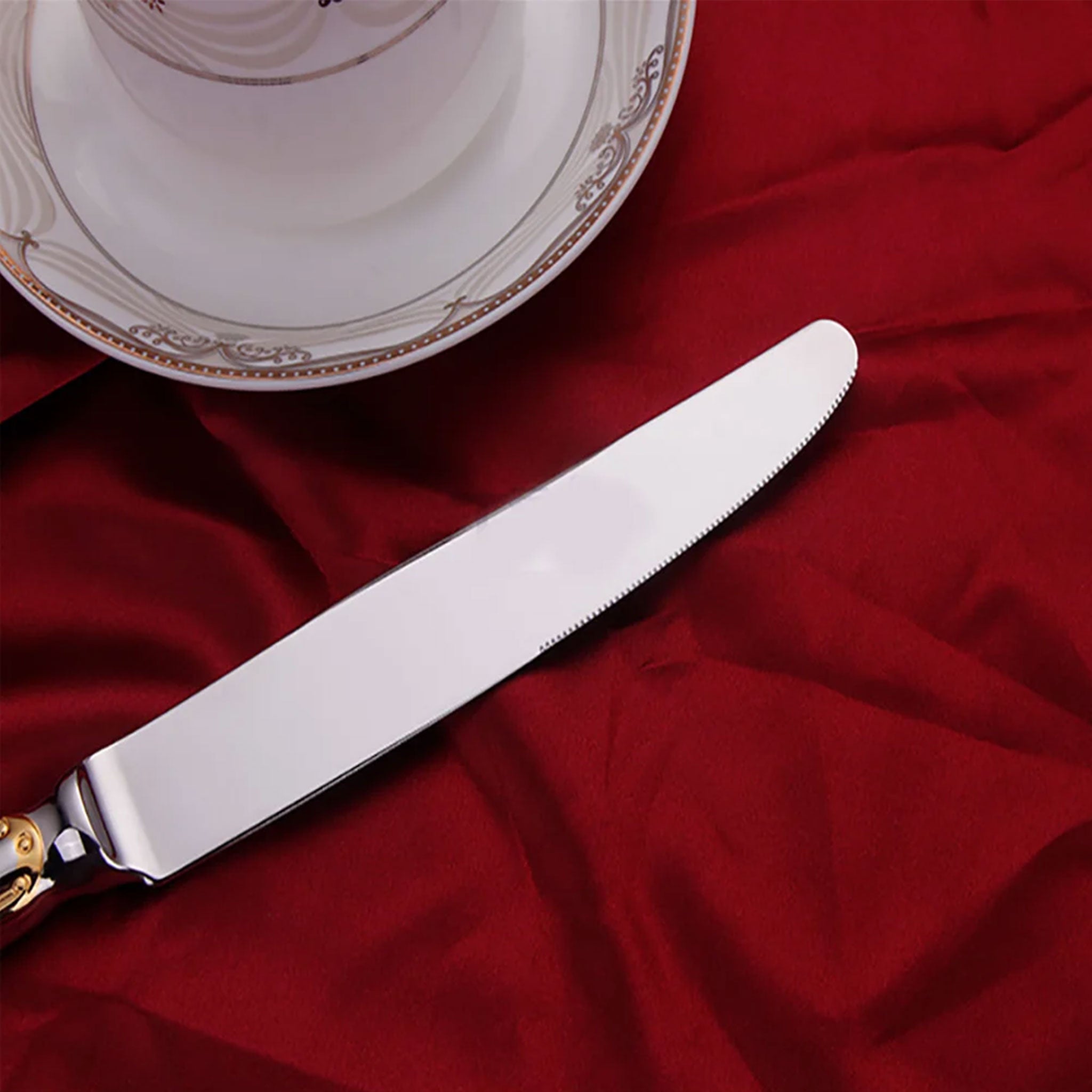 Gold Stainless Steel Cutlery Set – 4/8/12/16/20pcs Dinnerware