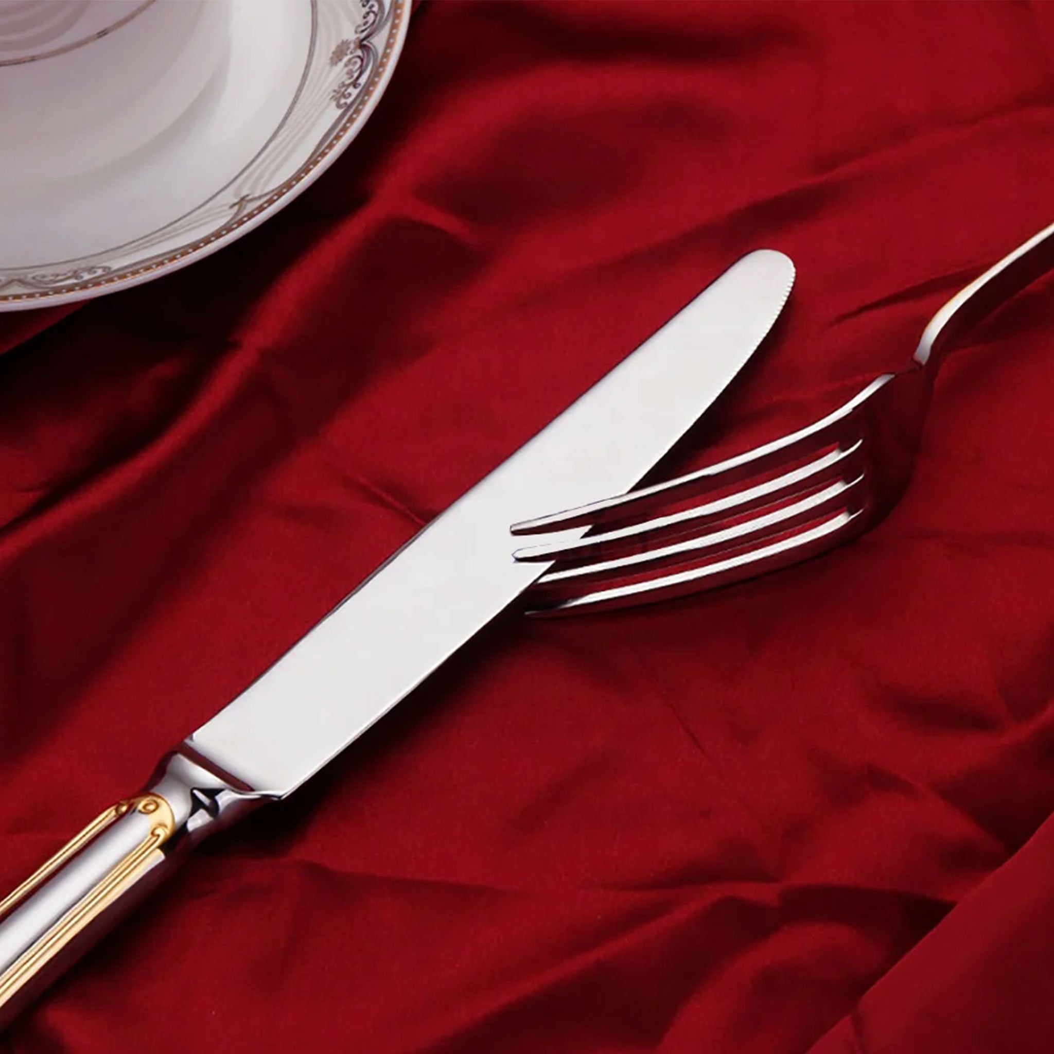 Gold Stainless Steel Cutlery Set – 4/8/12/16/20pcs Dinnerware