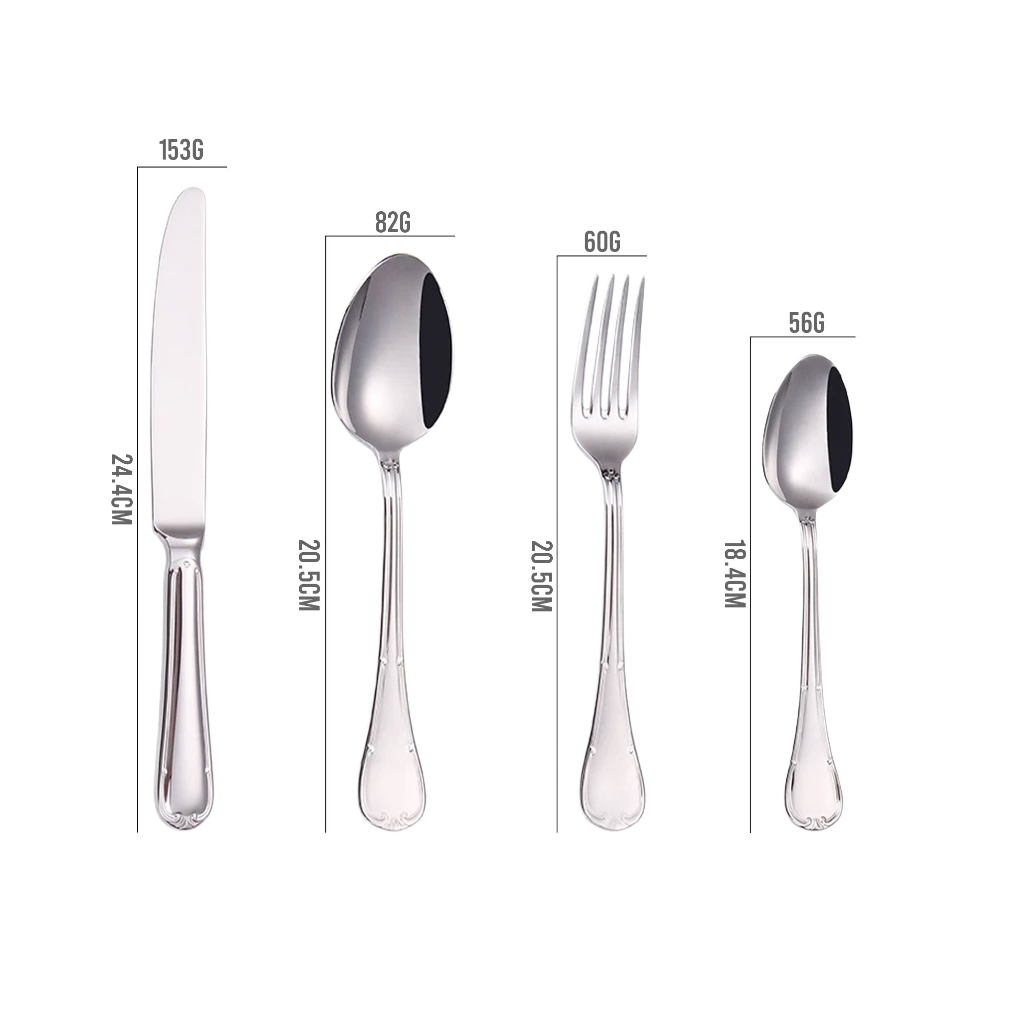 Gold Stainless Steel Cutlery Set – 4/8/12/16/20pcs Dinnerware
