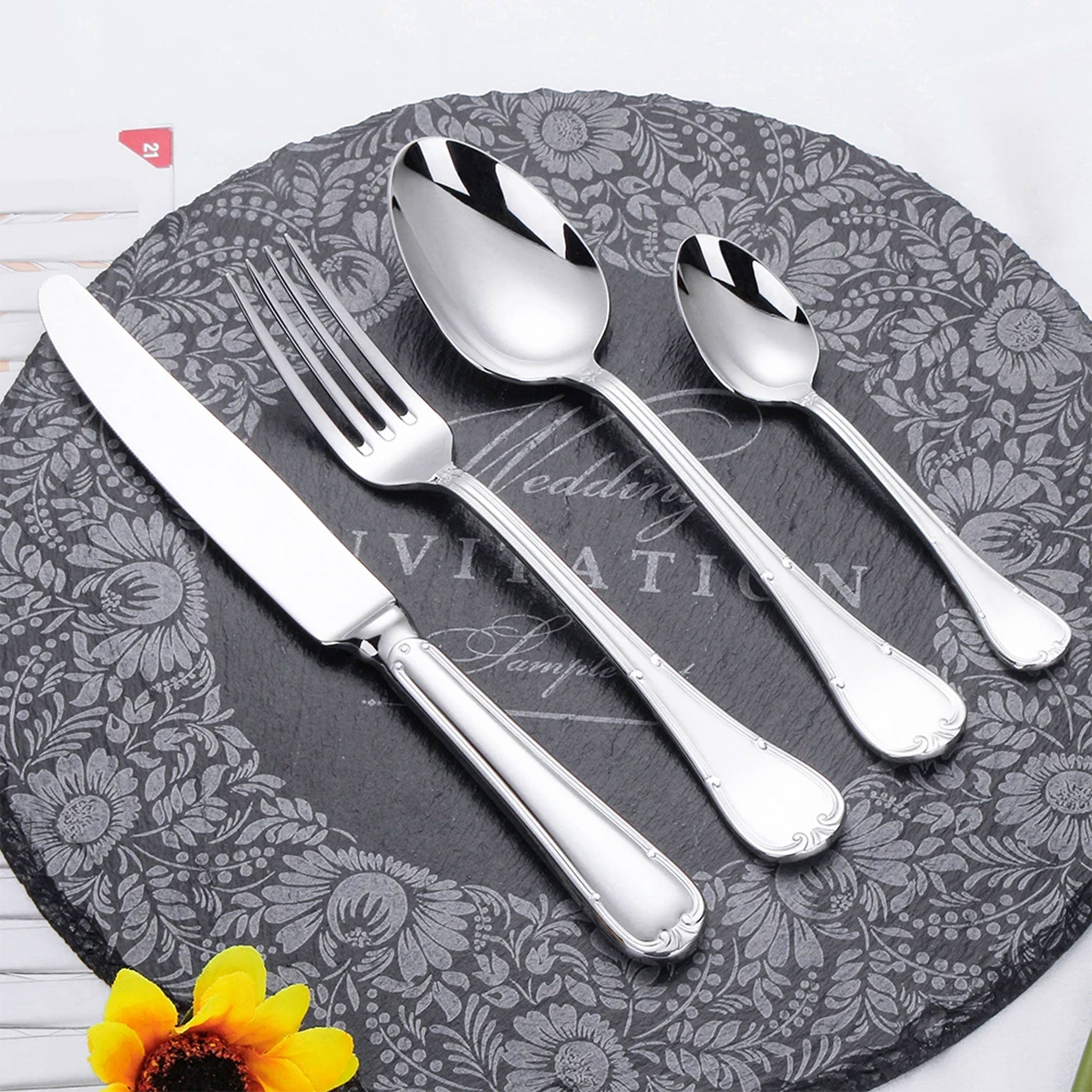 Gold Stainless Steel Cutlery Set – 4/8/12/16/20pcs Dinnerware