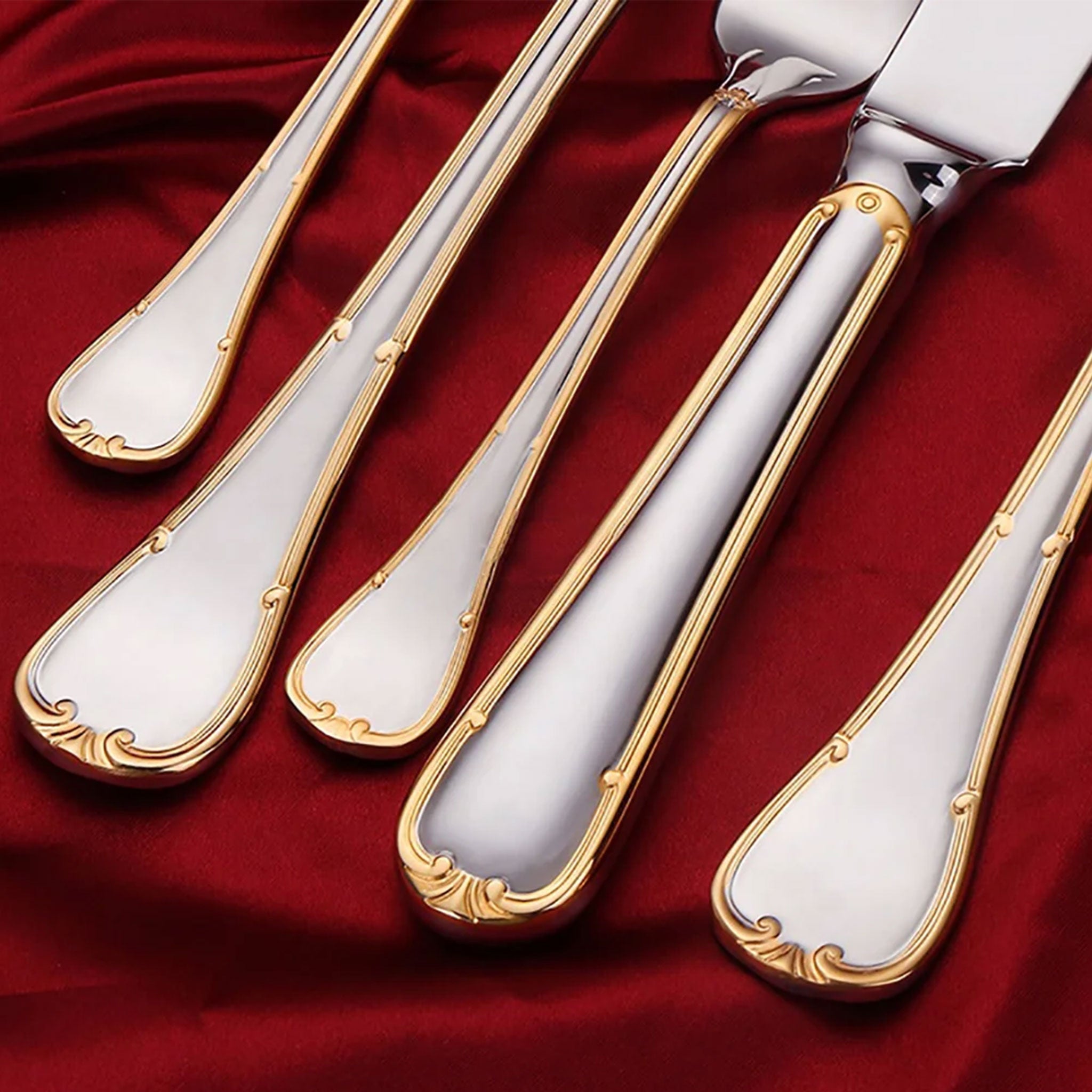 Gold Stainless Steel Cutlery Set – 4/8/12/16/20pcs Dinnerware