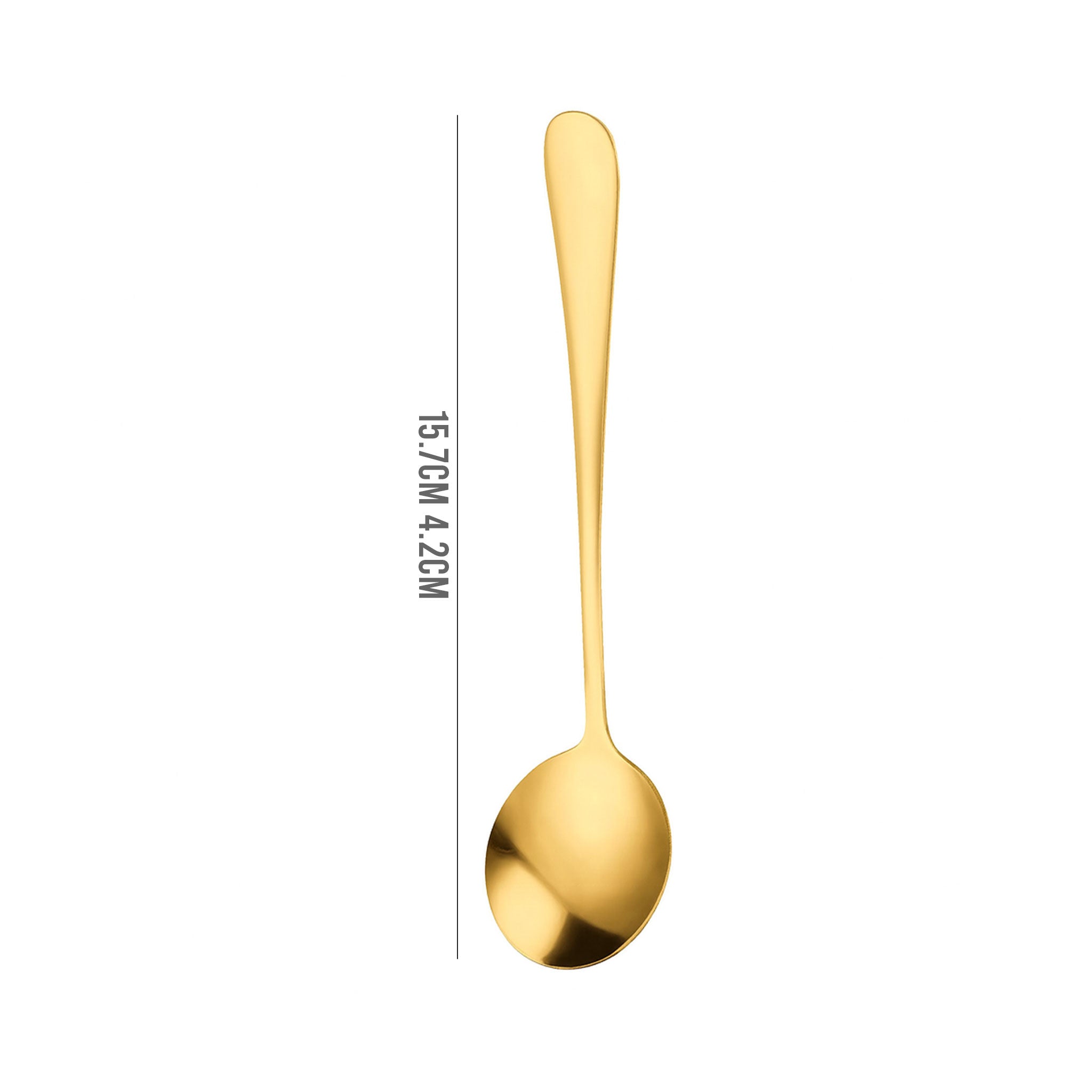 Golden Stainless Steel Kids Spoon – Dessert, Coffee & Soup Ladle