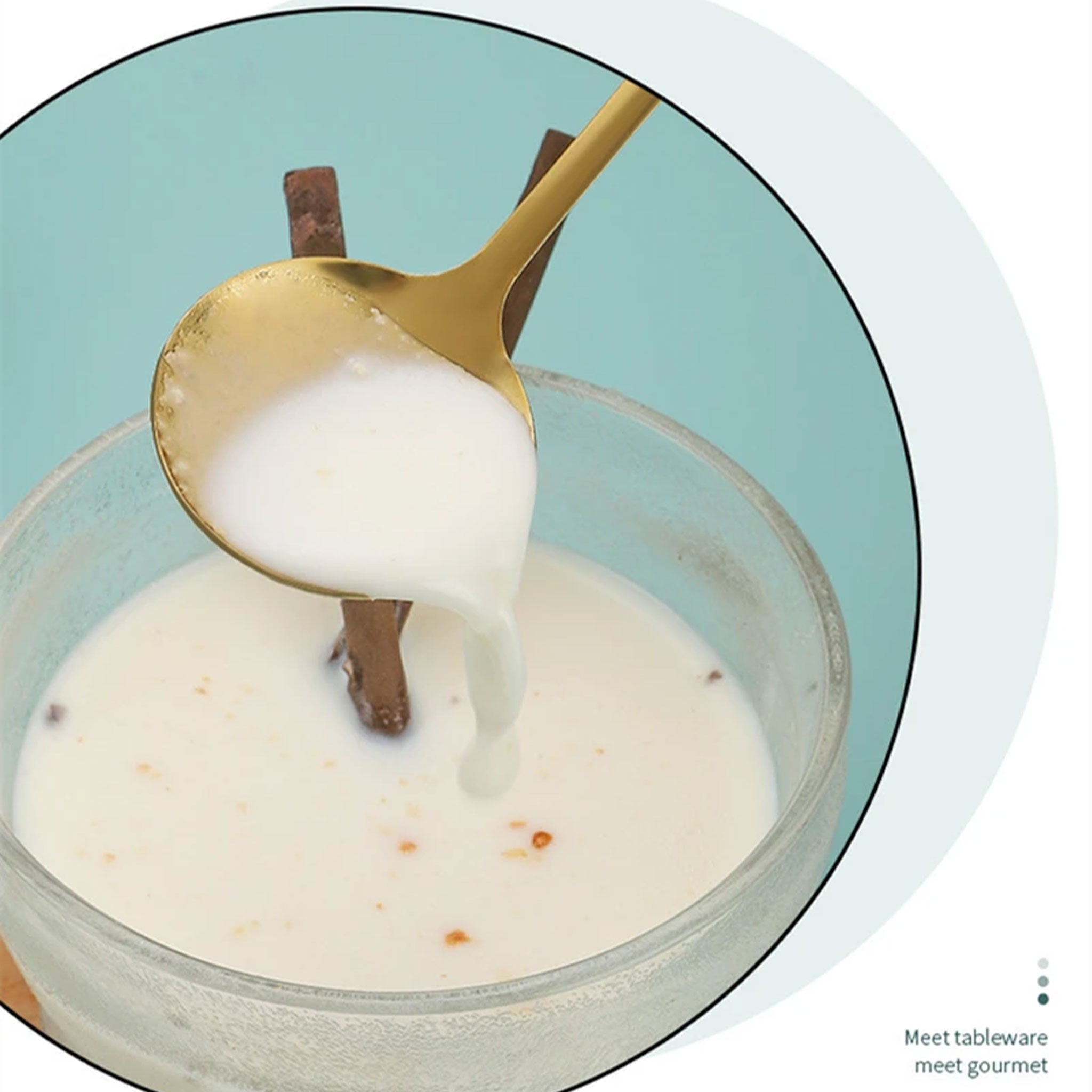Golden Stainless Steel Kids Spoon – Dessert, Coffee & Soup Ladle