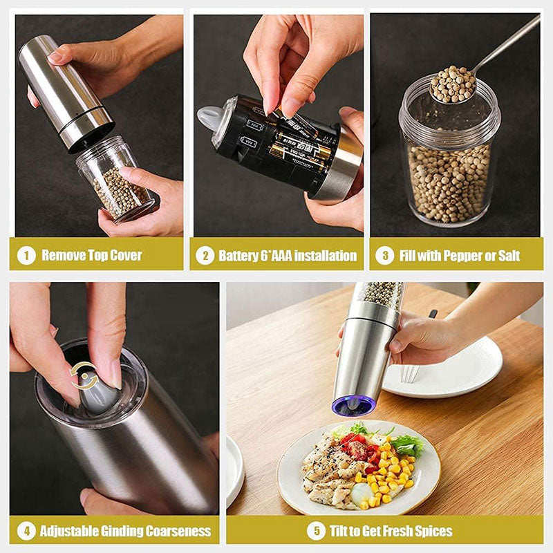 Gravity Electric Salt & Pepper Mill