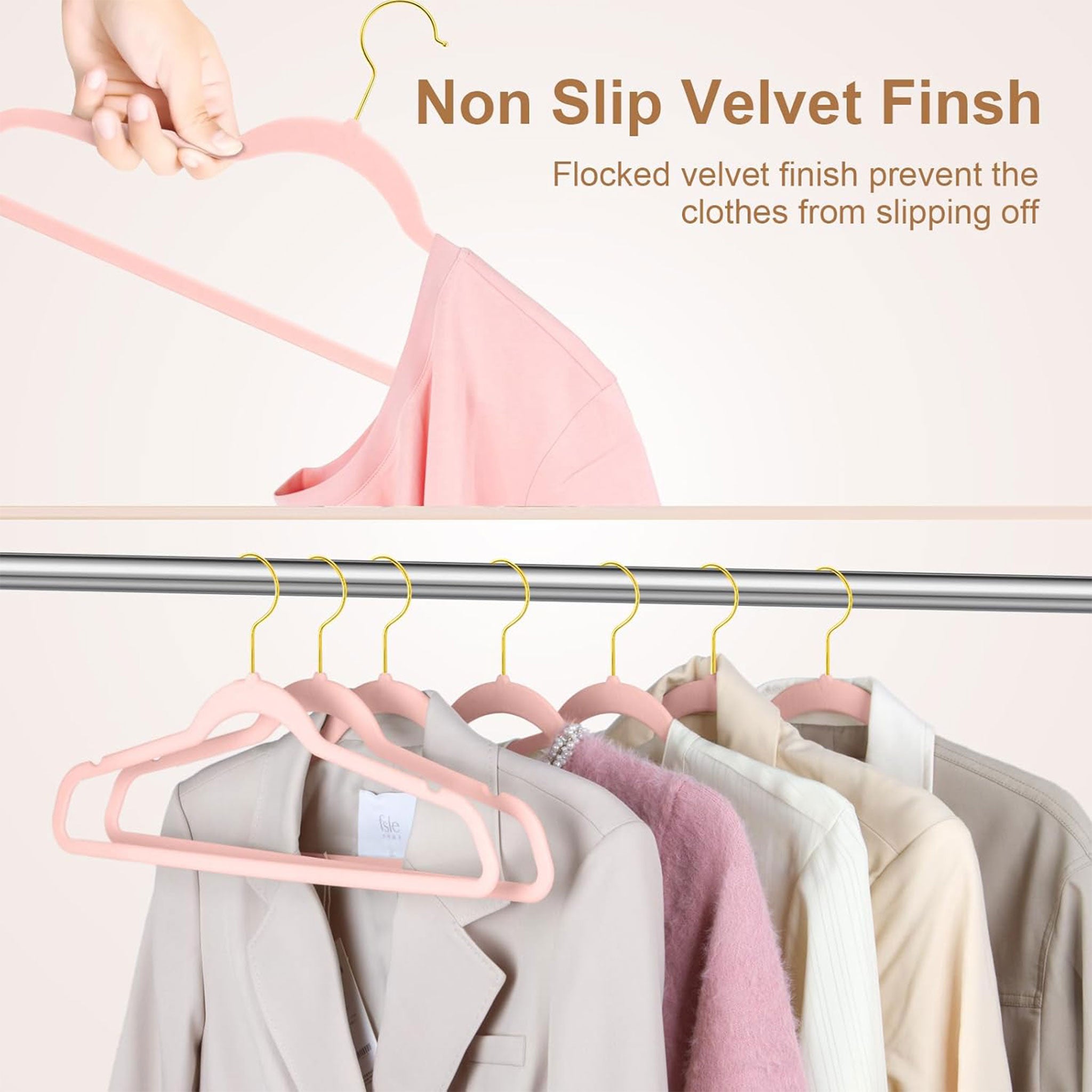 "Gray Multi-Functional Plastic Coat Hanger Set – Anti-Skid Space Saver"