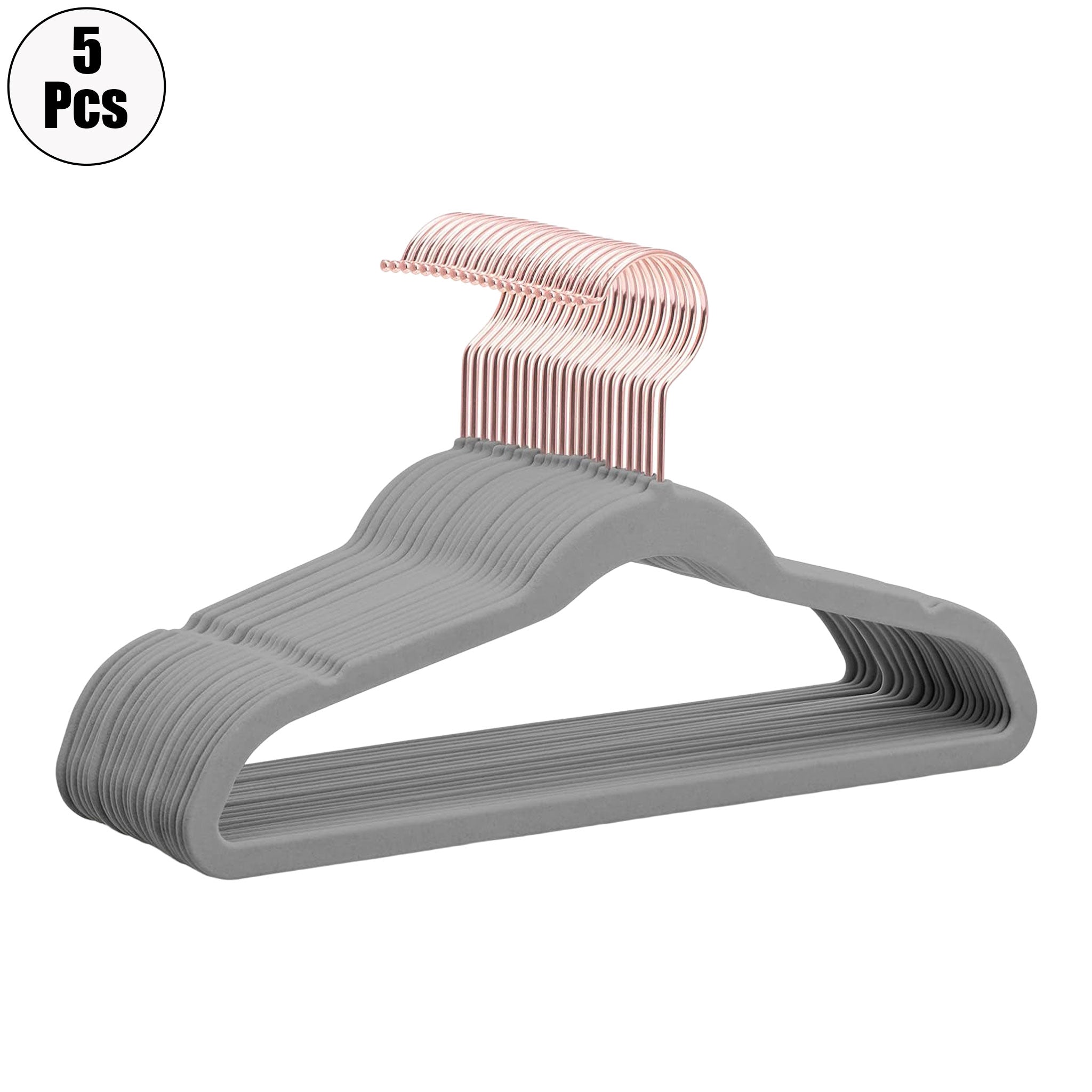 "Gray Multi-Functional Plastic Coat Hanger Set – Anti-Skid Space Saver"