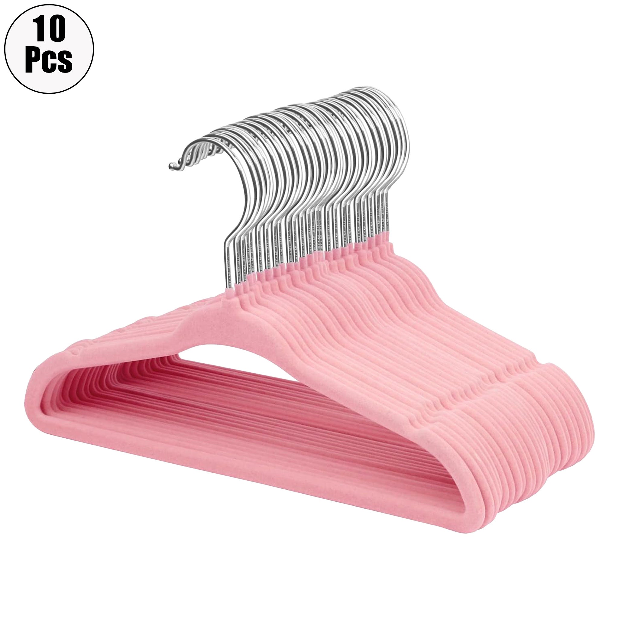 "10-Piece Aluminum Alloy Clothes Hanger Set – Non-Slip Golden Rack"