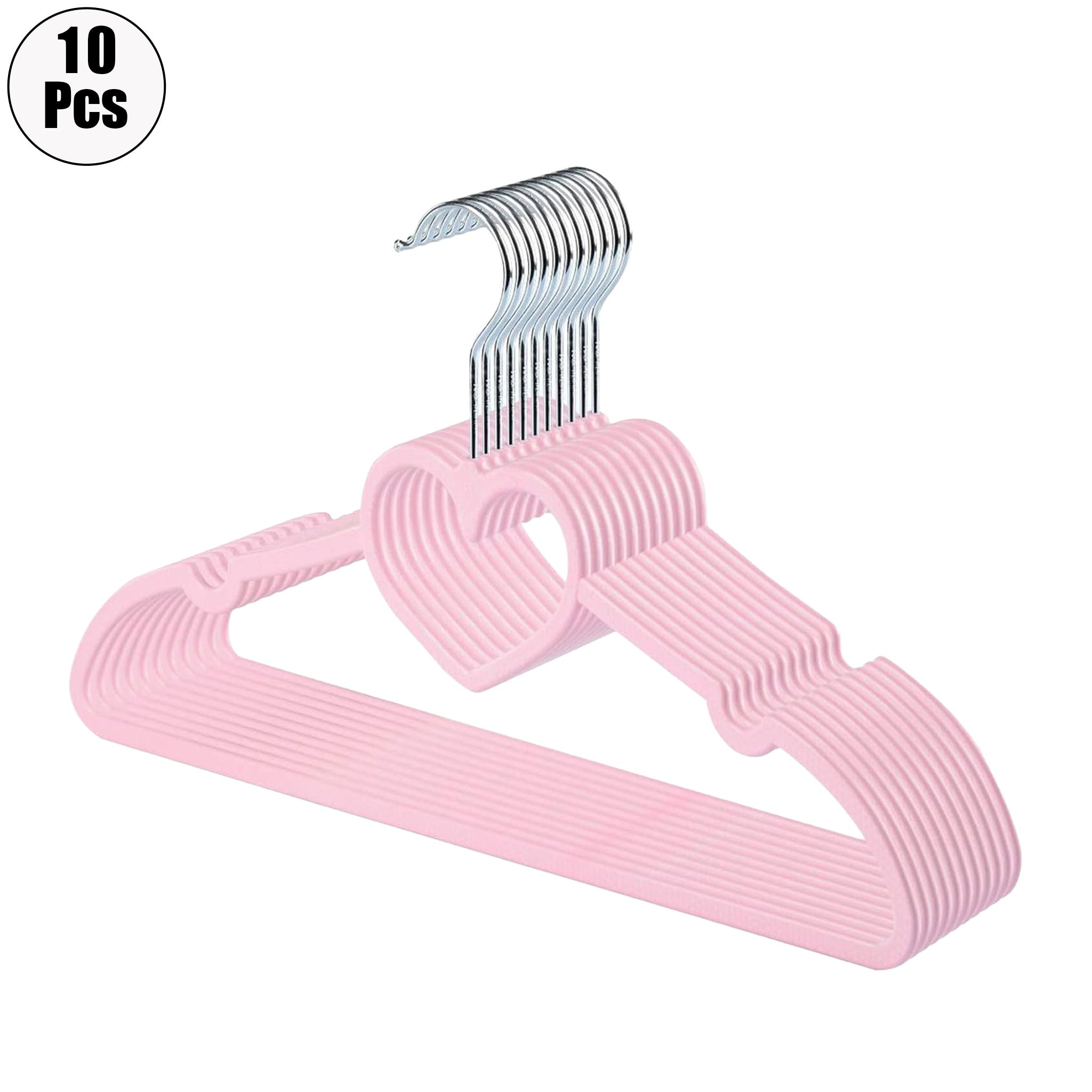 "10-Piece Aluminum Alloy Clothes Hanger Set – Non-Slip Golden Rack"