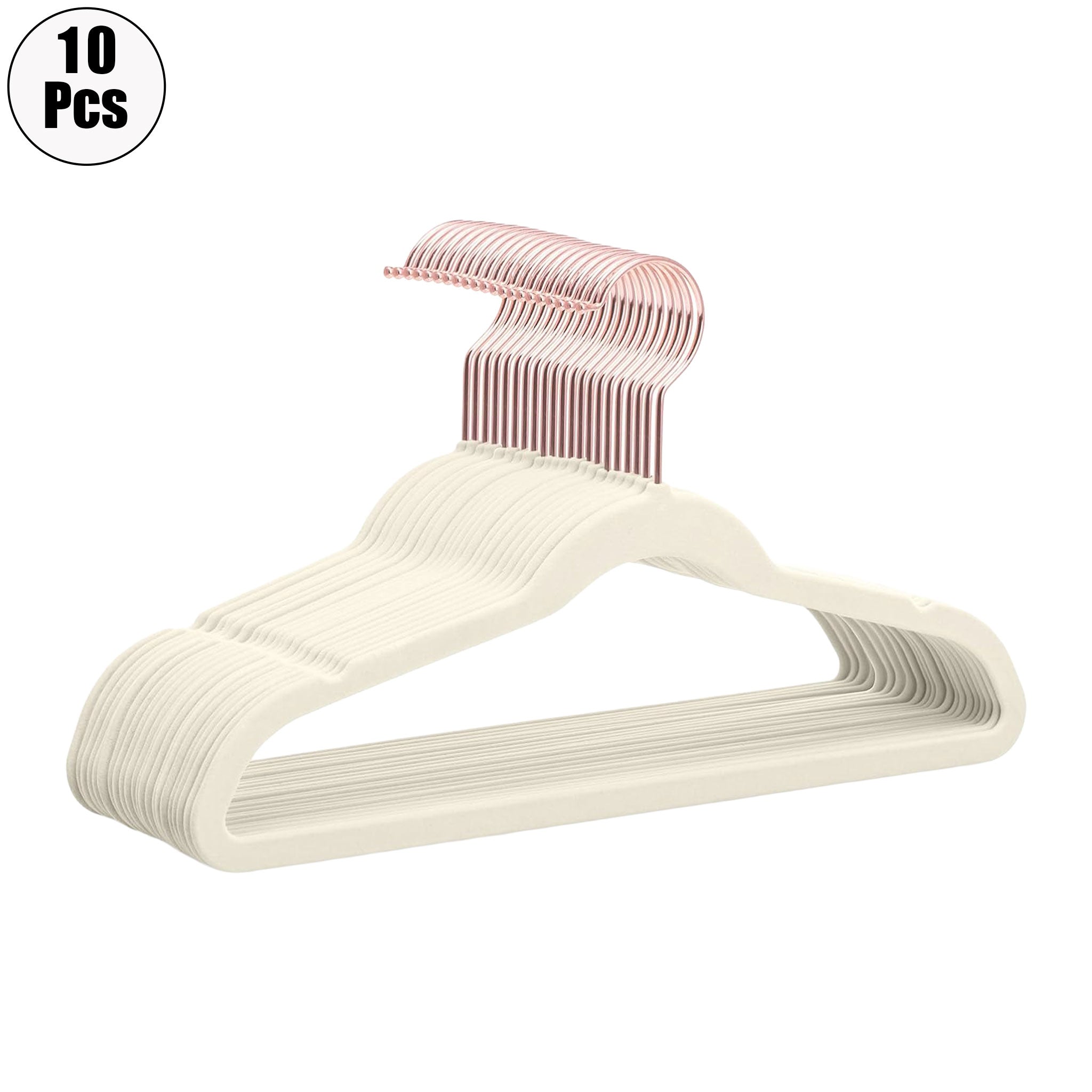 "10-Piece Aluminum Alloy Clothes Hanger Set – Non-Slip Golden Rack"