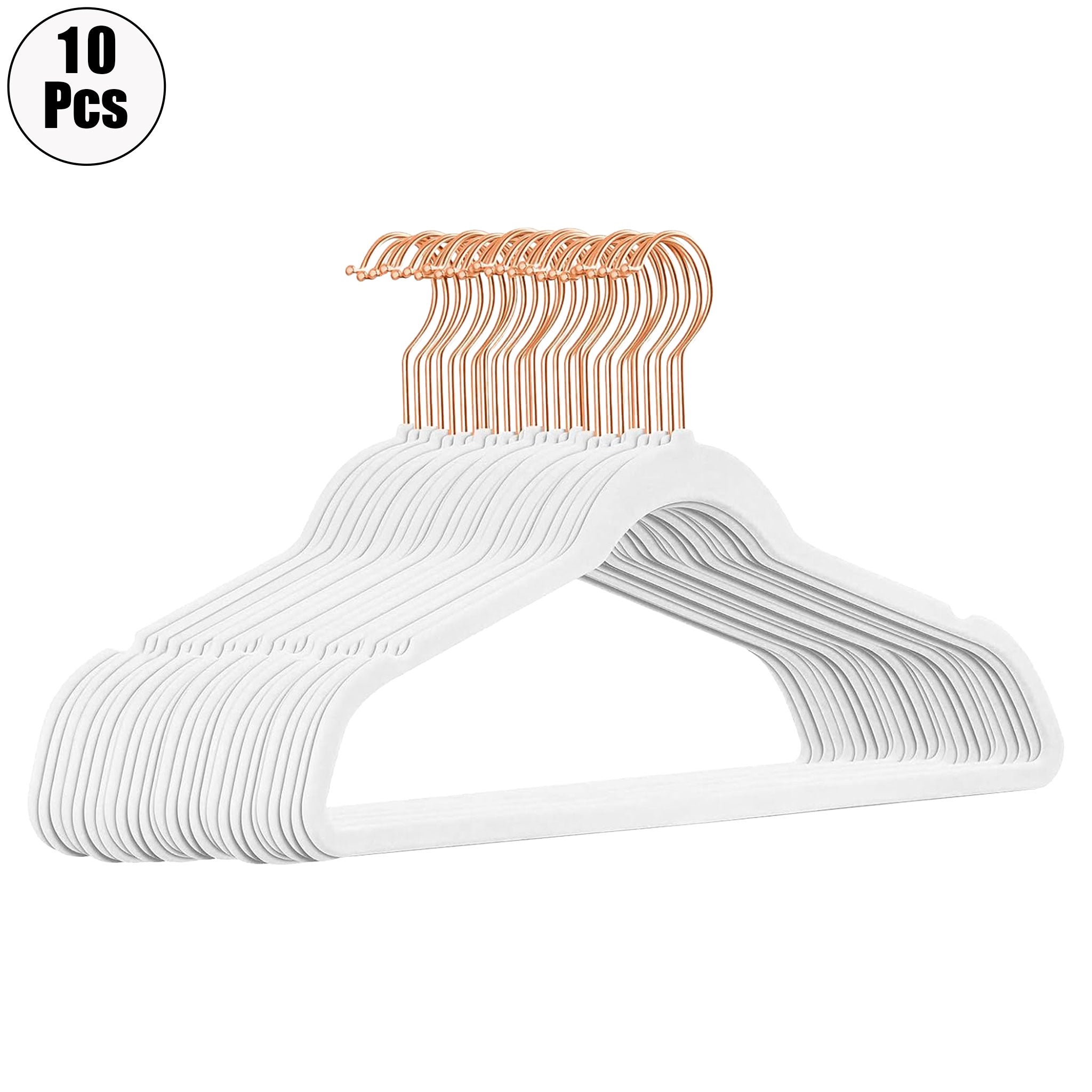 "10-Piece Aluminum Alloy Clothes Hanger Set – Non-Slip Golden Rack"