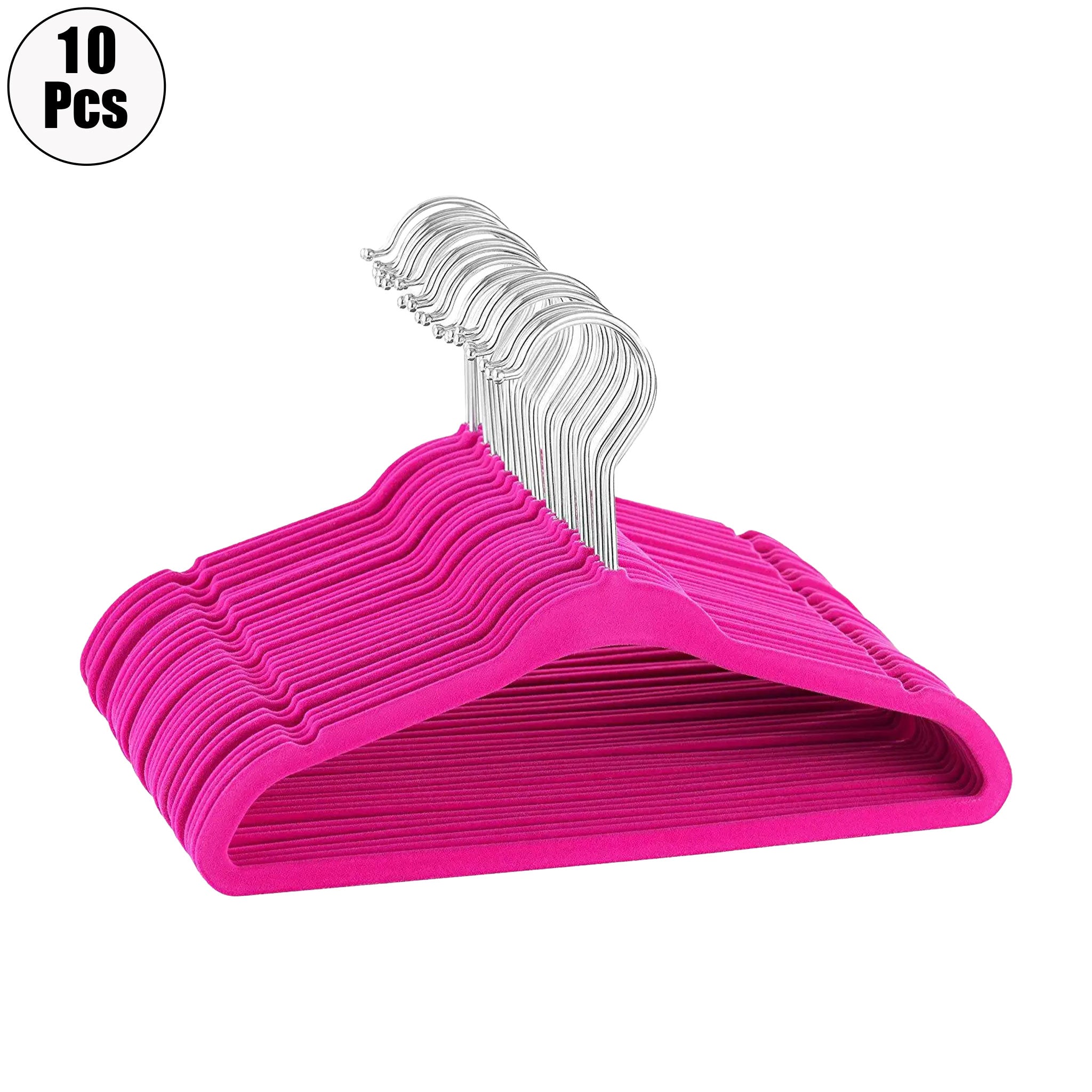 "10-Piece Aluminum Alloy Clothes Hanger Set – Non-Slip Golden Rack"