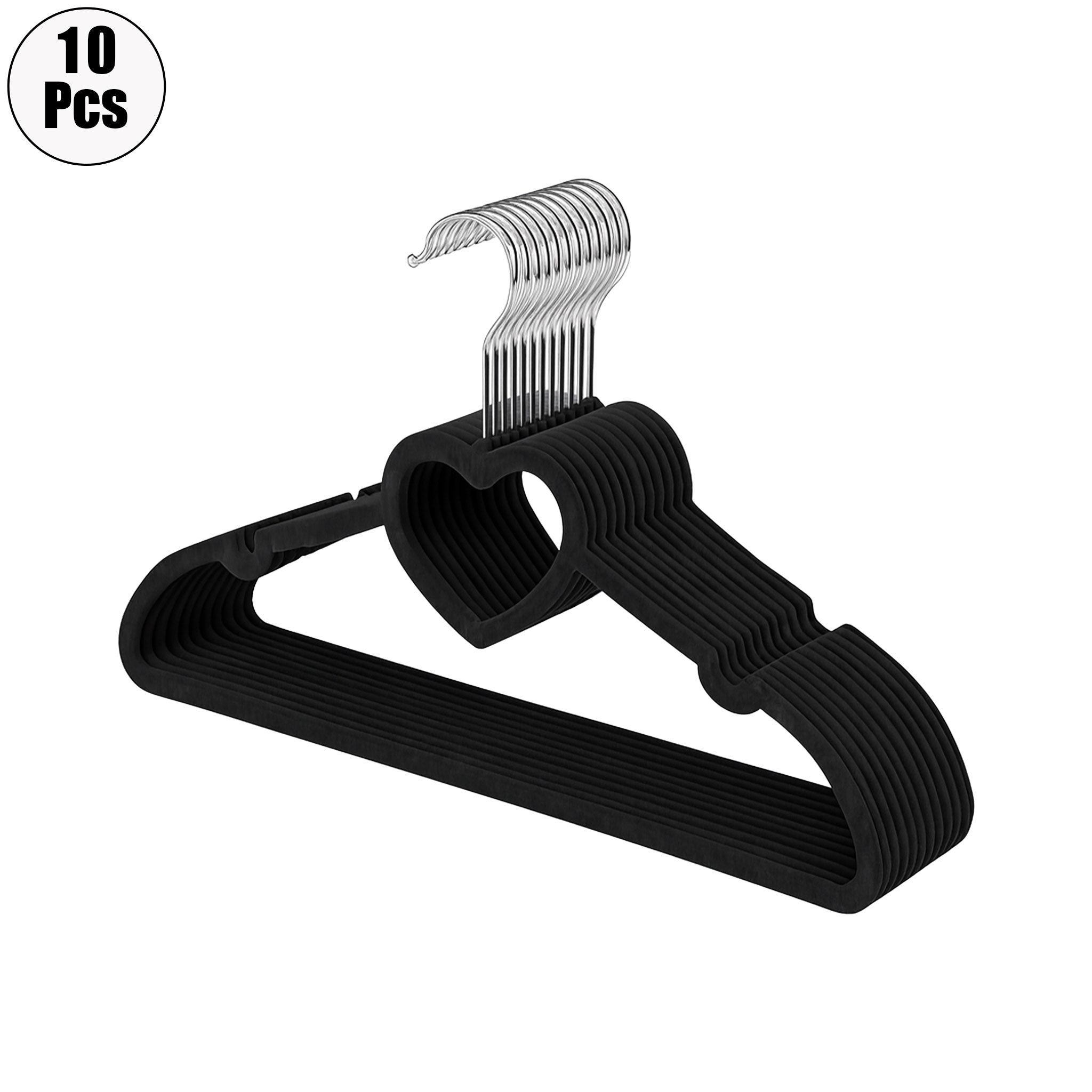 "10-Piece Aluminum Alloy Clothes Hanger Set – Non-Slip Golden Rack"