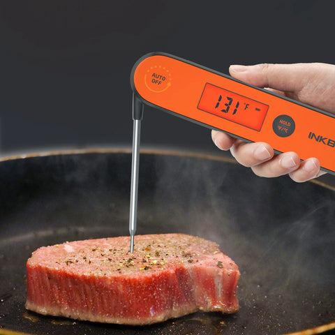 Combo Sales! Digital BBQ Thermometer IHT-1P Kitchen Utensil Tools Waterproof Rechargeable Thermometer with Backlight&Calibration