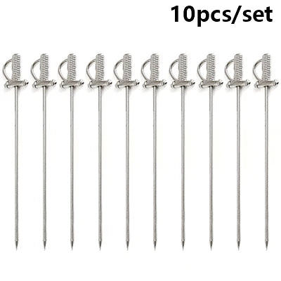 Cocktail Pick Stainless Steel Fruit Sticks Bar Tools Drink Stirring Sticks Martini Picks Party Wedding Accessory