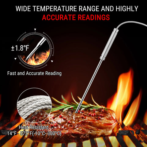 ThermoPro TP27C  4 Probes Digital Kitchen Cooking Thermometer For Meat Backlight BBQ Grilling Oven Meat Thermometer