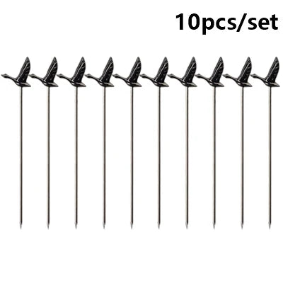 Cocktail Pick Stainless Steel Fruit Sticks Bar Tools Drink Stirring Sticks Martini Picks Party Wedding Accessory