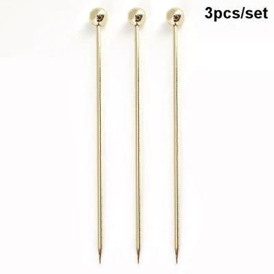Cocktail Pick Stainless Steel Fruit Sticks Bar Tools Drink Stirring Sticks Martini Picks Party Wedding Accessory