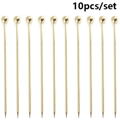 Cocktail Pick Stainless Steel Fruit Sticks Bar Tools Drink Stirring Sticks Martini Picks Party Wedding Accessory
