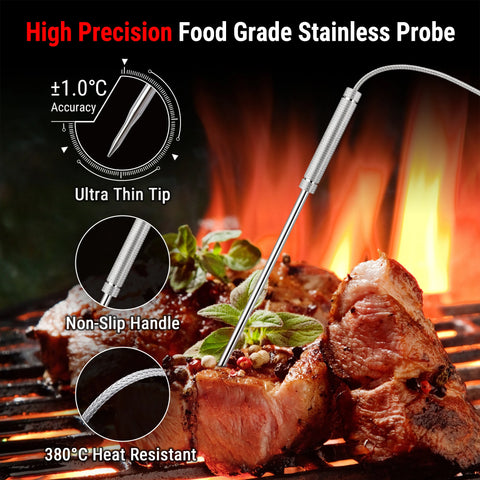 ThermoPro TP17H Kitchen Cooking Digital Meat Thermometer With 4 Probes Backlight BBQ Oven Thermometer For Meat Somking