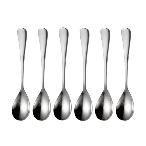 6 Pcs Kitchen Tableware Coffee Stirring Spoon Teaspoons Stainless Steel Mixing Scoop Long Handle Coffee Tea Drinking Tools