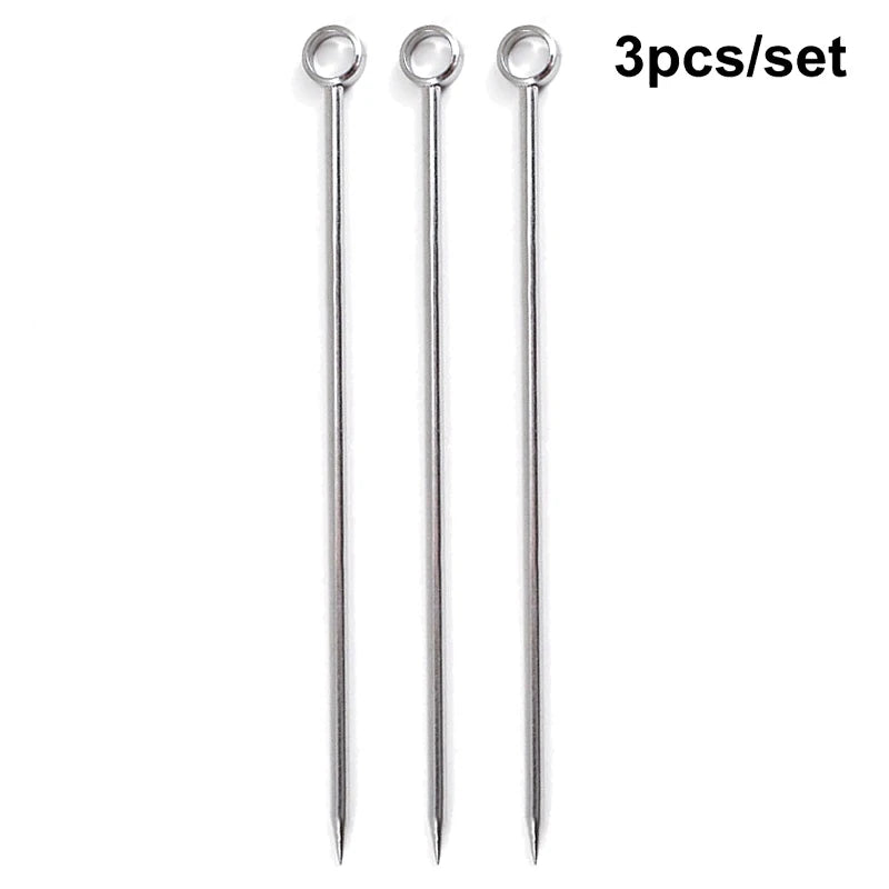 Cocktail Pick Stainless Steel Fruit Sticks Bar Tools Drink Stirring Sticks Martini Picks Party Wedding Accessory