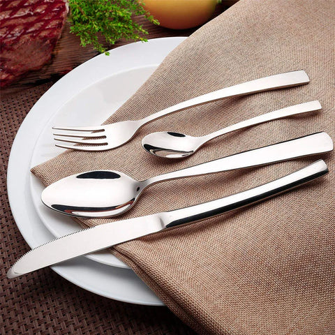 24Pcs/set Gold Cutlery Silverware Set Steak Knife Fork Spoon Teaspoon Noble Wedding Party Travel Home Luxury Cutlery Set