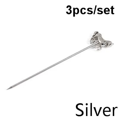 3ps Cocktail Pick Stainless Steel Fruit Sticks Bar Tools Drink Stirring Sticks Martini Picks Party Wedding Accessory