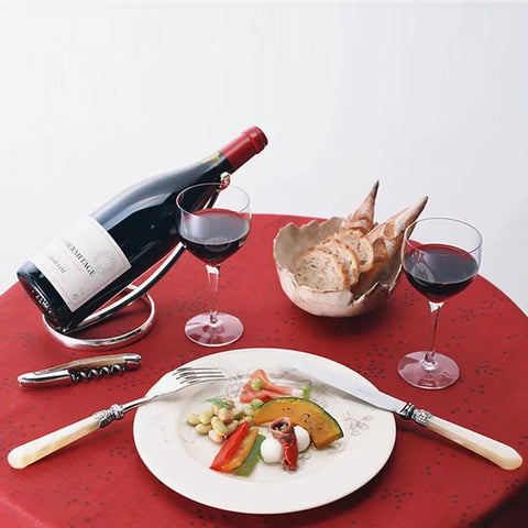 Stainless Steel Dinnerware Set with Luxurious Seashell Handle, Red and White Dinner Knife, Scoop and Fork