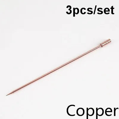 3ps Cocktail Pick Stainless Steel Fruit Sticks Bar Tools Drink Stirring Sticks Martini Picks Party Wedding Accessory