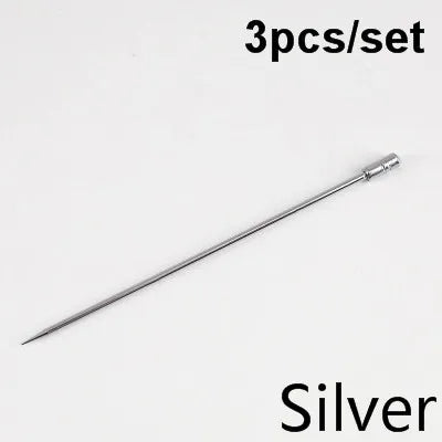 3ps Cocktail Pick Stainless Steel Fruit Sticks Bar Tools Drink Stirring Sticks Martini Picks Party Wedding Accessory