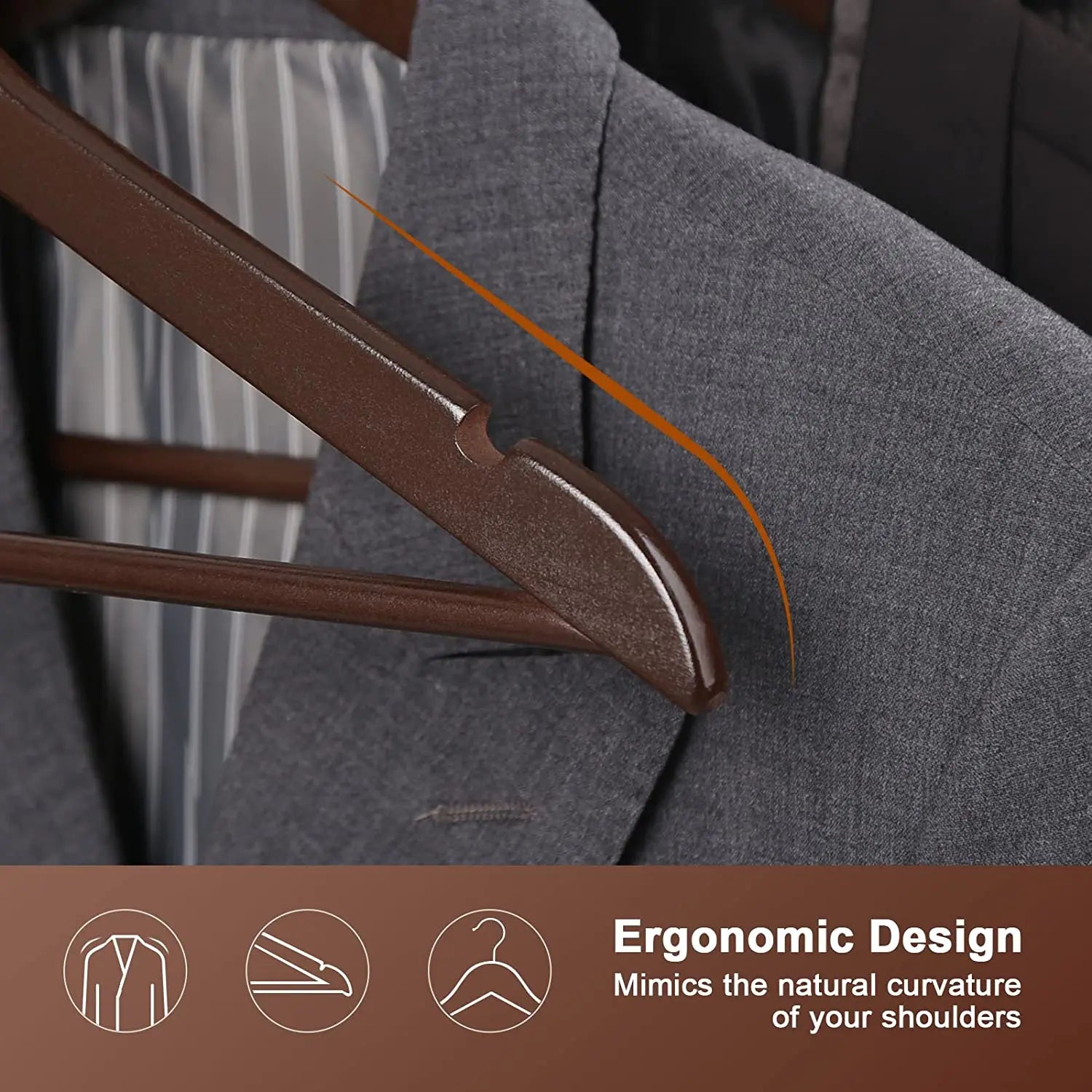 High-Grade Wooden Suit Hangers for Camisole, Jacket, Pant, Dress Clothes Hangers
