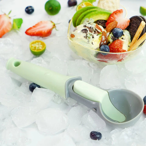 Non-Stick Ice Cream Scoop Fruits Digger Ice Ball Maker Frozen Yogurt Cookie Watermelon Spoon Spoons with Hung Hole Kitchen Tool